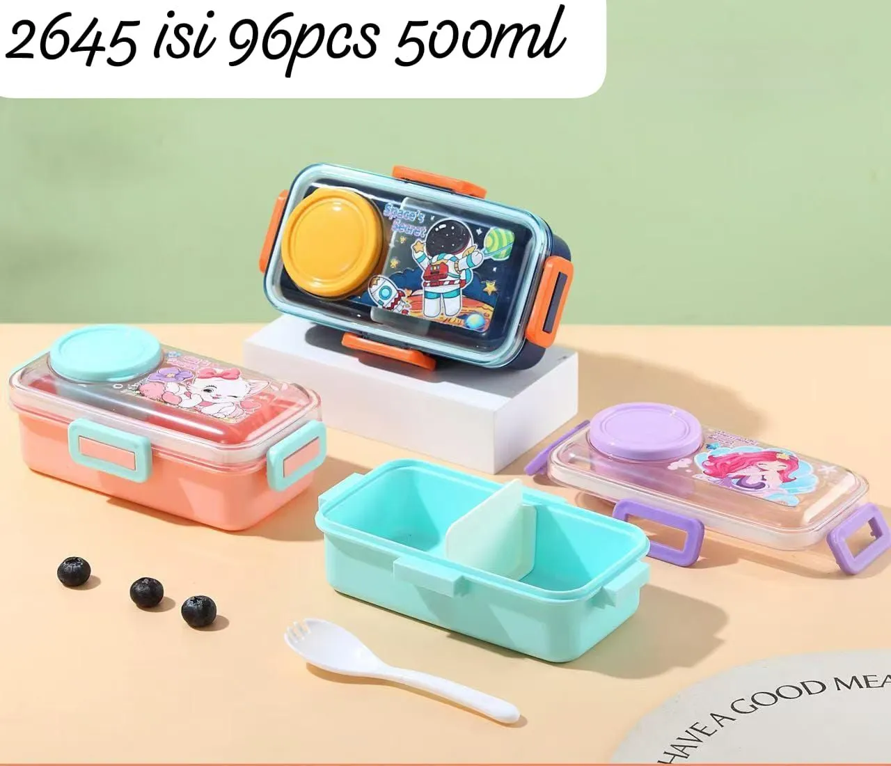 Lunchbox IQIX 2645 500ml / Lunchbox Karakter anak kategori Lunch Box