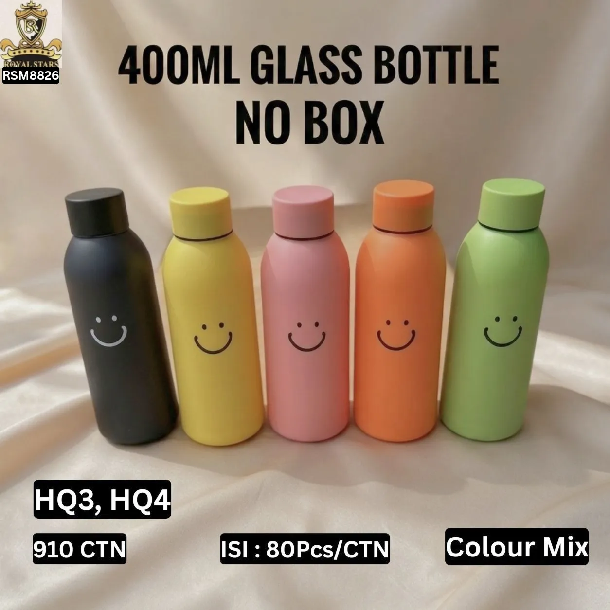 Spesifikasi produk:  Botol Kaca Smile 400 ml kategori Botol Minum